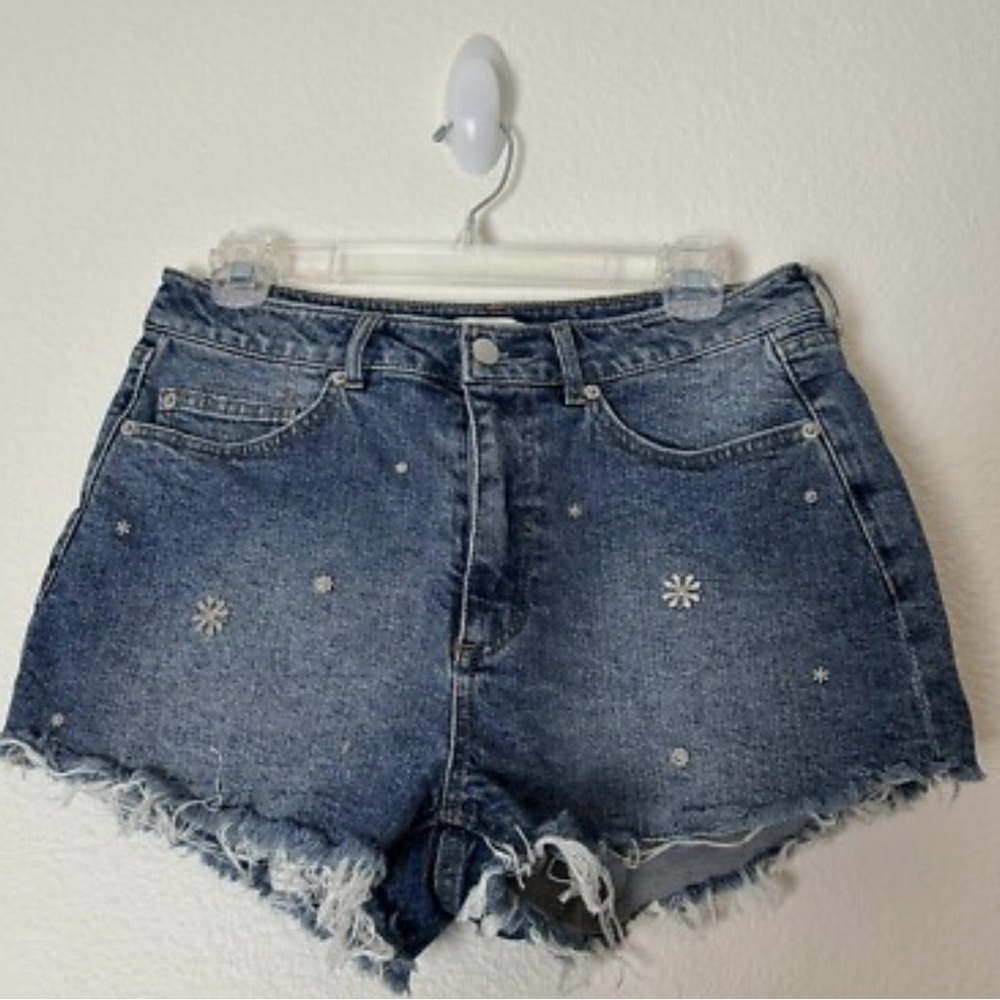 H&M Blue Jean Shorts with Embellishments